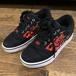 Heelys black with flames roller sneakers